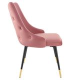 Adorn Tufted Performance Velvet Dining Side Chair by Lefancy