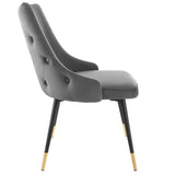 Adorn Tufted Performance Velvet Dining Side Chair by Lefancy