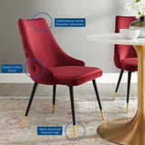 Adorn Tufted Performance Velvet Dining Side Chair by Lefancy