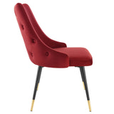 Adorn Tufted Performance Velvet Dining Side Chair by Lefancy