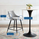 Adorn Performance Velvet Counter Stool by Lefancy