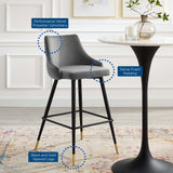 Adorn Performance Velvet Bar Stool by Lefancy