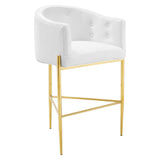 Savour Tufted Performance Velvet Bar Stool by Lefancy