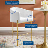 Savour Tufted Performance Velvet Bar Stool by Lefancy