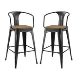 Promenade Bar Stool Set of 2 by Lefancy