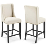 Baron Upholstered Fabric Counter Stool Set of 2 by Lefancy