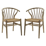 Flourish Spindle Wood Dining Side Chair Set of 2 by Lefancy