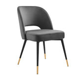 Rouse Performance Velvet Dining Side Chair by Lefancy