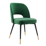 Rouse Performance Velvet Dining Side Chair by Lefancy