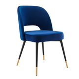 Rouse Performance Velvet Dining Side Chair by Lefancy