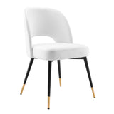 Rouse Performance Velvet Dining Side Chair by Lefancy