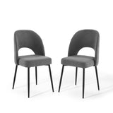 Rouse Upholstered Fabric Dining Side Chair Set of 2 by Lefancy