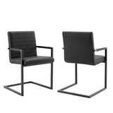 Savoy Vegan Leather Dining Chairs Set of 2 by Lefancy