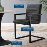 Savoy Vegan Leather Dining Chairs Set of 2 by Lefancy