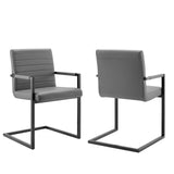 Savoy Vegan Leather Dining Chairs Set of 2 by Lefancy