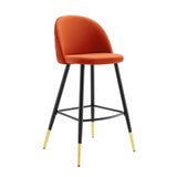 Cordial Performance Velvet Bar Stools Set of 2 by Lefancy