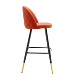 Cordial Performance Velvet Bar Stools Set of 2 by Lefancy