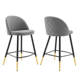 Cordial Fabric Counter Stools Set of 2 by Lefancy