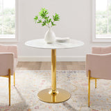 Verne 35" Artificial Marble Dining Table by Lefancy