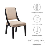 Cambridge Upholstered Fabric Dining Chairs Set of 2 by Lefancy