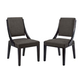 Cambridge Upholstered Fabric Dining Chairs Set of 2 by Lefancy