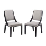 Cambridge Upholstered Fabric Dining Chairs Set of 2 by Lefancy