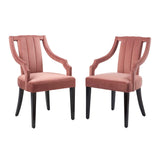 Virtue Performance Velvet Dining Chairs Set of 2 by Lefancy