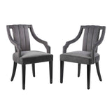 Virtue Performance Velvet Dining Chairs Set of 2 by Lefancy