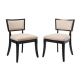 Pristine Upholstered Fabric Dining Chairs Set of 2 by Lefancy