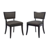 Pristine Upholstered Fabric Dining Chairs Set of 2 by Lefancy