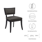 Pristine Upholstered Fabric Dining Chairs Set of 2 by Lefancy