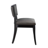 Pristine Upholstered Fabric Dining Chairs Set of 2 by Lefancy