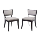 Pristine Upholstered Fabric Dining Chairs Set of 2 by Lefancy