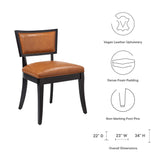 Pristine Vegan Leather Dining Chairs Set of 2 by Lefancy