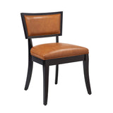 Pristine Vegan Leather Dining Chairs Set of 2 by Lefancy