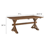Windchime 71" Wood Dining Table by Lefancy