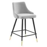 Adorn Performance Velvet Counter Stool Set of 2 by Lefancy
