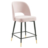 Rouse Performance Velvet Counter Stool by Lefancy
