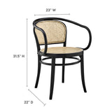 Oliana Wood Dining Armchair by Lefancy