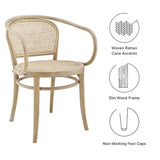 Oliana Wood Dining Armchair by Lefancy