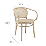 Oliana Wood Dining Armchair by Lefancy