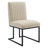 Indulge Channel Tufted Fabric Dining Chair by Lefancy