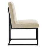 Indulge Channel Tufted Fabric Dining Chair by Lefancy