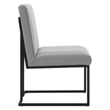 Indulge Channel Tufted Fabric Dining Chair by Lefancy