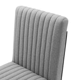 Indulge Channel Tufted Fabric Dining Chair by Lefancy