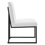 Indulge Channel Tufted Fabric Dining Chair by Lefancy