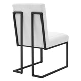 Indulge Channel Tufted Fabric Dining Chair by Lefancy