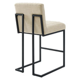 Indulge Channel Tufted Fabric Counter Stool by Lefancy