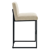 Indulge Channel Tufted Fabric Bar Stool by Lefancy