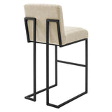 Indulge Channel Tufted Fabric Bar Stool by Lefancy